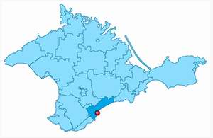 Alushta Ukraine city Crimea map location picture