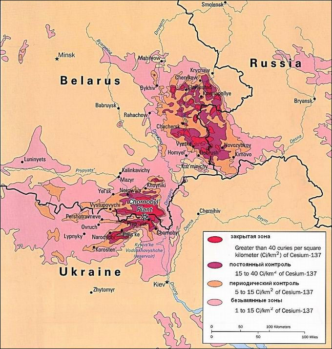 Radiation hotspots resulting from the Chernobyl Nuclear Power Plant accident Radiation hotspots resulting from the Chernobyl Nuclear Power Plant accident