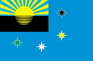 Makeevka (Makiivka) Ukraine city flag picture
