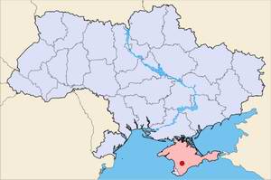 Simferopol city of Ukraine map location picture