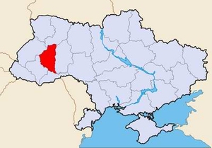 Ternopil (Ternopol) region of Ukraine map location picture