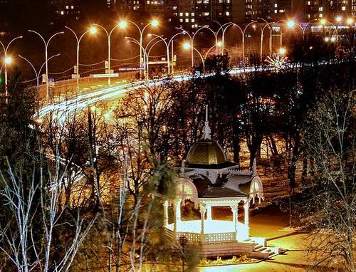 Ukraine country city night view photo