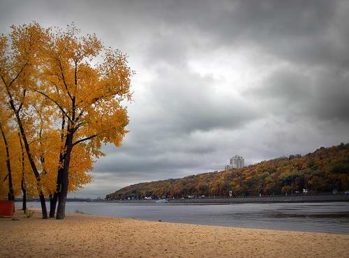 Ukraine country lands - Dnepr river in Kiev picture