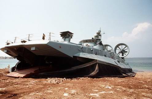Ukraine Navy Zubr military hovercraft Ukraine Navy Zubr military hovercraft