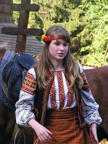 Ukrainian girl wearing national costume Ukrainian girl wearing national costume