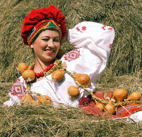 Ukrainian girl wearing national costume Ukrainian girl wearing national costume