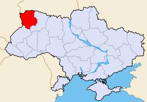 Volyn Ukraine region (oblast) map location picture