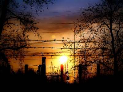 Zaporozhye (Zaporizhia) Ukraine city sunset photo