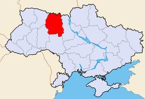 Zhitomir (Zhytomyr) Ukraine region (oblast) map location picture