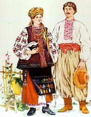 Ukrainians in traditional clothes Ukrainians in traditional clothes